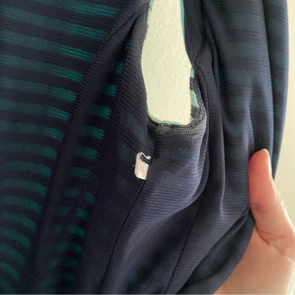 LILLY PULITZER ~ BRIELLA Fit and Flare Dress Navy & Turquoise Stripe Sz M - Picture 10 of 10